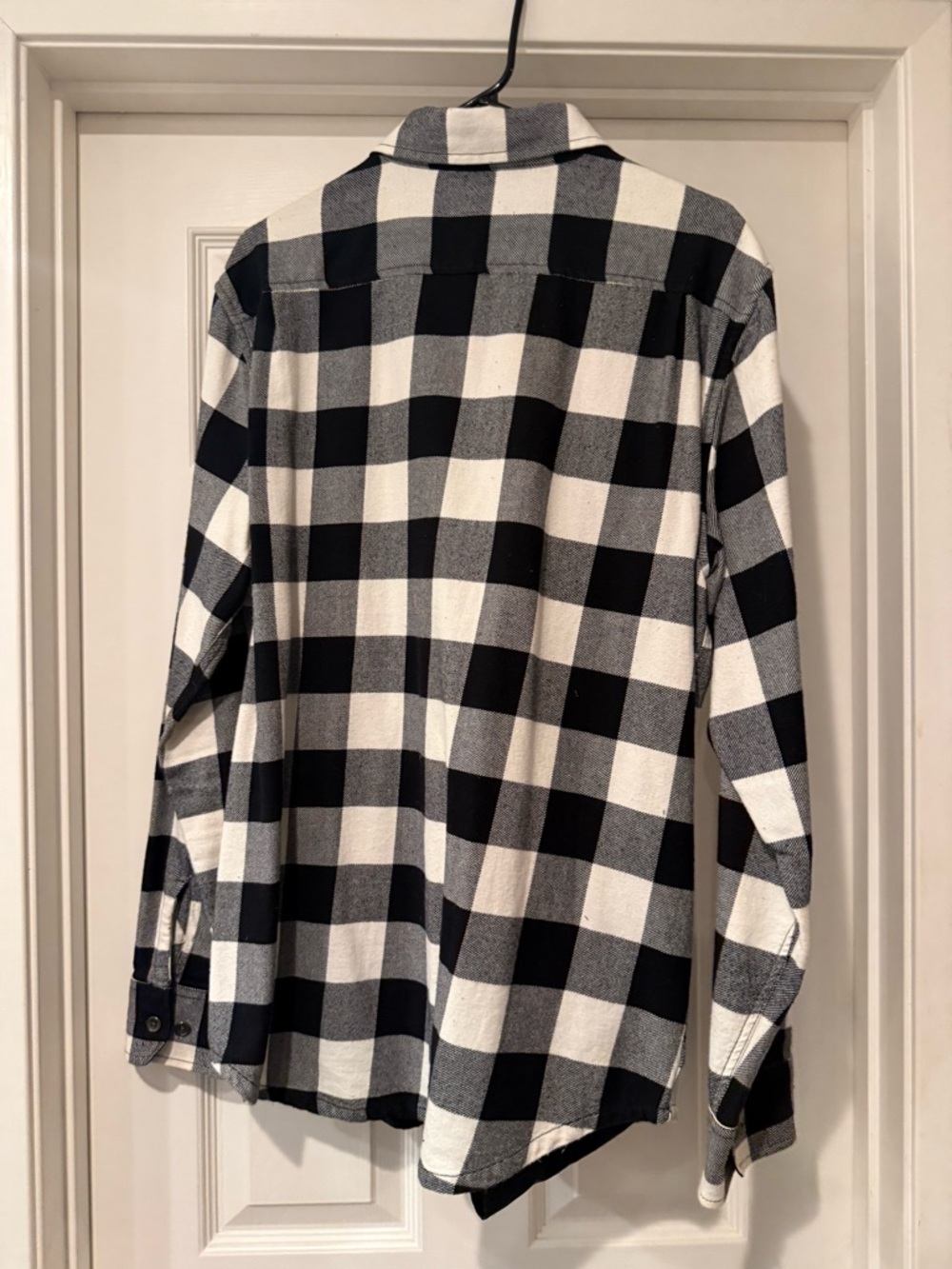 Obey Black and White Buffalo Plaid Button-Down Shirt - Picture 2 of 4